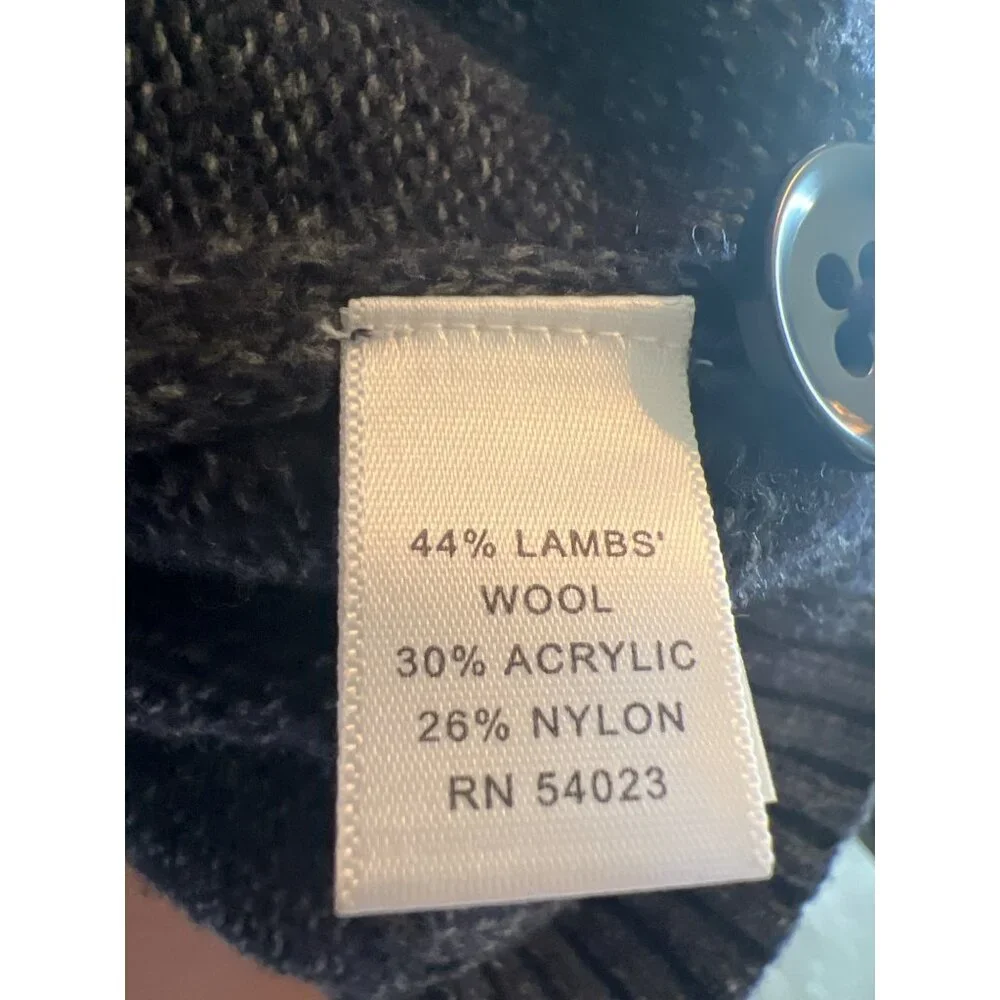 Banana Republic Men’s Wool Blend Full Zip Sweater‎ Jacket Navy Gray Marled M